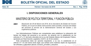 Instrucciones jornadas y horarios en la AGE