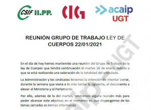 Comunicado reuni&oacute;n Ley de Cuerpos (22/01/21)