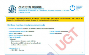 Anuncio licitaci&oacute;n adquisici&oacute;n guantes cacheo II.PP