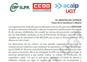 Petici&oacute;n de medidas urgentes al ministro del Interior