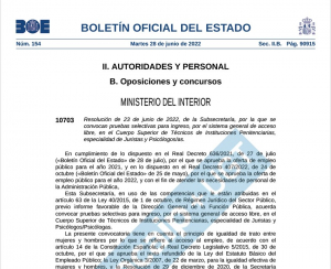 Convocatorias Cuerpo Especial y T&eacute;cnicos acceso libre OEP 2021