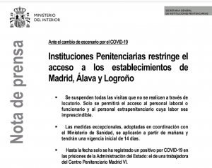 Restricci&oacute;n acceso centros Madrid, Pa&iacute;s Vasco y Rioja