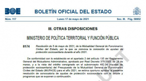 Convocatori ayudas sociosanitarias Muface 2021