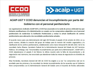 Nota de prensa incumplimiento del gobierno