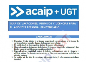 Vacaciones, permisos y licencias en II.PP