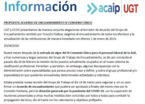 Propuesta acuerdo encuadramiento personal laboral