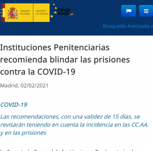 Se cierran de nuevo los centros penitenciarios