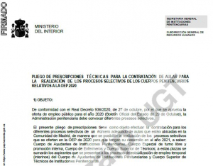 Contrataci&oacute;n aulas procesos selectivos OEP 2020