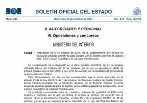 Convocatoria Cuerpo Facultativo acceso libre