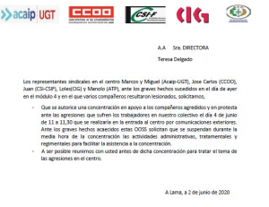 Convocatoria concentraci&oacute;n en A Lama