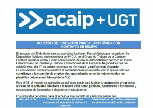 P. Laboral.- Acuerdo y borrador de la Jubilaci&oacute;n Parcial Anticipada IVC&Uacute; AGE