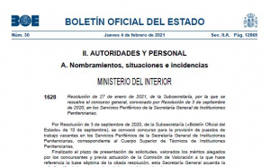 Resoluci&oacute;n concurso Cuerpo Superior de T&eacute;cnicoss