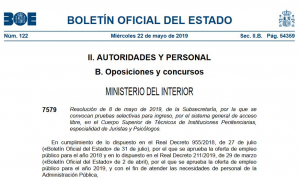 Convocatoria oposiciones al Cuerpo Superior de T&eacute;cnicos de Instituciones Penitenciarias, acceso libre