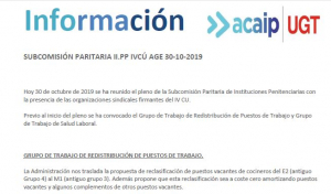 Personal laboral: Reuniones de la comisi&oacute;n y subcomisi&oacute;n paritaria