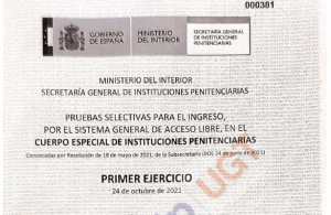 Primer examen Cuerpo Especial acceso libre OEP 2021