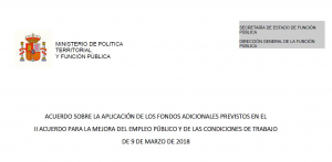 Acuerdo reparto fondos adicionales