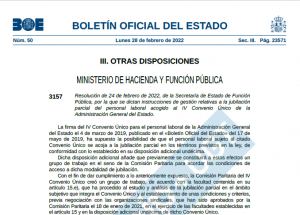 Laborales.- Instrucciones jubilaci&oacute;n parcial IV CU