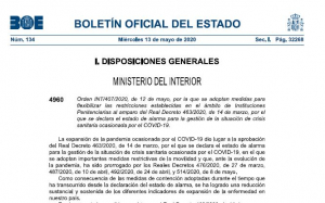 Publicaci&oacute;n BOE medidas flexibilizaci&oacute;n en Instituciones Penitenciarias