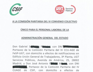 P. Laboral.- Presentaci&oacute;n Conflicto Colectivo