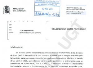 RESOLUCI&Oacute;N DE LA DIRECCI&Oacute;N GENERAL DE EJECUCI&Oacute;N PENAL SOBRE DESESCALADA COVID 19