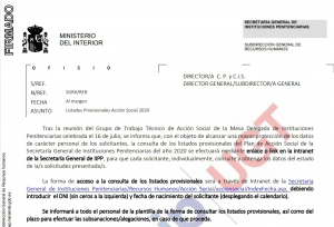 Publicados listados provisionales Accion Social 2020