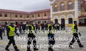 Homenaje a la UME en el centro penitenciario de Burgos