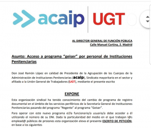 Peticion acceso programa "geiser"