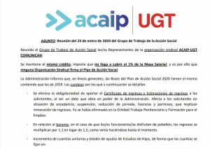 Comunicado reuni&oacute;n Acci&oacute;n Social