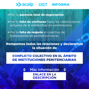 Comunicaci&oacute;n CONFLICTO COLECTIVO en Prisiones