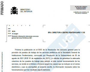 Informaci&oacute;n retenciones concurso traslados Perif&eacute;ricos 2021