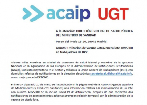 Vacuna AstraZeneca lote ABV5300