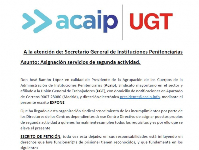 Petici&oacute;n puesto segundad actividad ante NO respuesta de la Administraci&oacute;n