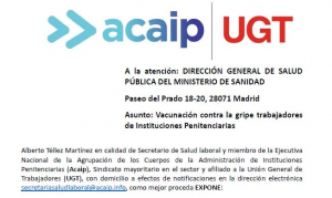 Solicitud vacunaci&oacute;n contra la gripe en el &aacute;mbito penitenciario