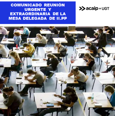 Comunicado reuni&oacute;n extraordinaria Mesa delegada II.PP
