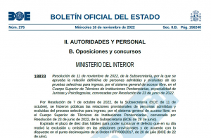 Admitid@s-excluid@s acceso libre Cuerpo T&eacute;cnico II.PP