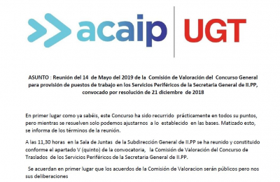 Reuni&oacute;n comisi&oacute;n de valoraci&oacute;n concurso de traslados