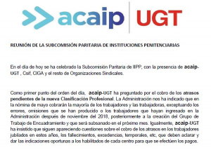 P. Laboral.- Reuni&oacute;n subcomisi&oacute;n paritaria II.PP