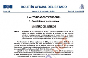 Admitidos-excluidos acceso libre Cuerpo T&eacute;cnico II.PP