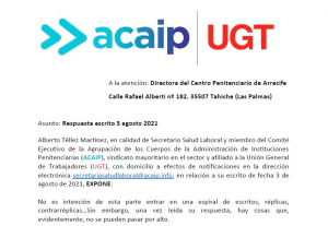 Respuesta directora CP Tahiche sobre la recepci&oacute;n de escritos