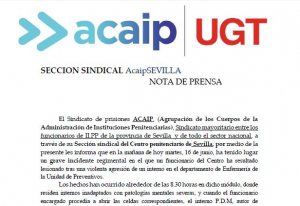 Agreden a un funcionario en C.P Sevilla 1