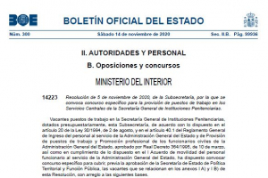 Convocado concurso traslados servicios centrales II.PP