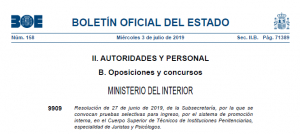 Convocatoria promoci&oacute;n interna Cuerpo T&eacute;cnico