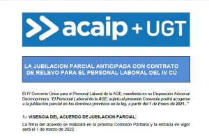 LA JUBILACION PARCIAL ANTICIPADA CON CONTRATO DE RELEVO PARA EL PERSONAL LABORAL DEL IV C&Uacute;