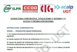 PROPUESTA SINDICAL CONJUNTA  ESTRUCTURA CORPORATIVA EN LA LEY DE CUERPOS