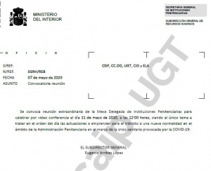 Convocatoria extraordinaria mesa delegada de II.PP