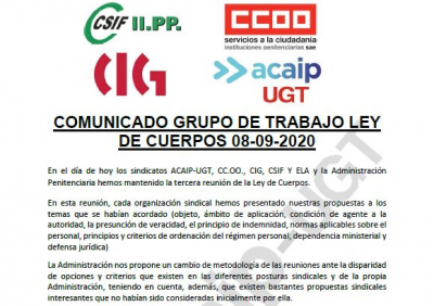 Reuni&oacute;n negociaci&oacute;n "Ley de Cuerpos" (8/09/20)