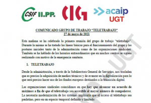 Comunicado primera reuni&oacute;n grupo "Teletrabajo"