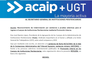 Indemnizaci&oacute;n pruebas selectivas promoci&oacute;n interna