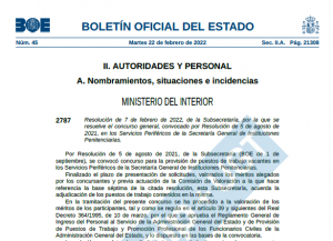 Resoluci&oacute;n concurso traslados Servicios Perif&eacute;ricos 2021