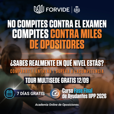 FORVIDE:  Nuevo curso Fase Final Ayudantes IIPP (OEP 2026